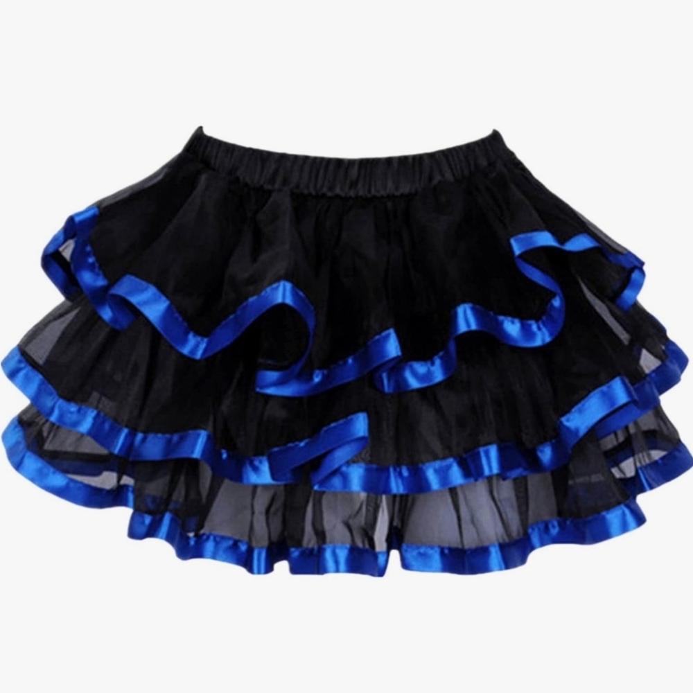 Black with Blue Trim Tutu, Skirt